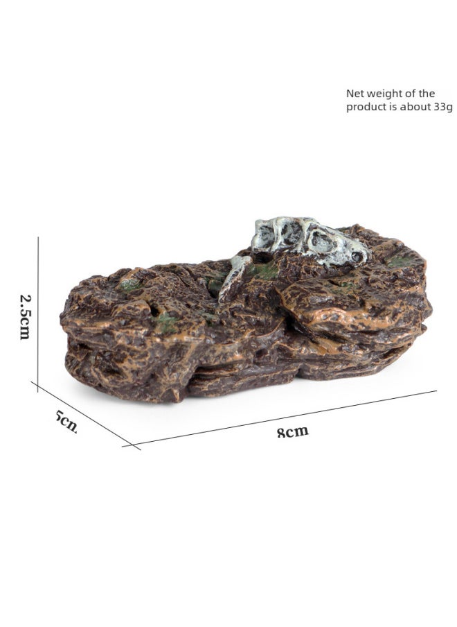 Simulation Desktop Sand Table Scene Plastic Stone Tree Stump Model Dinosaur Animal Rockery Landscaping Decoration Hand-Color:M90 (grass)  - Image 4