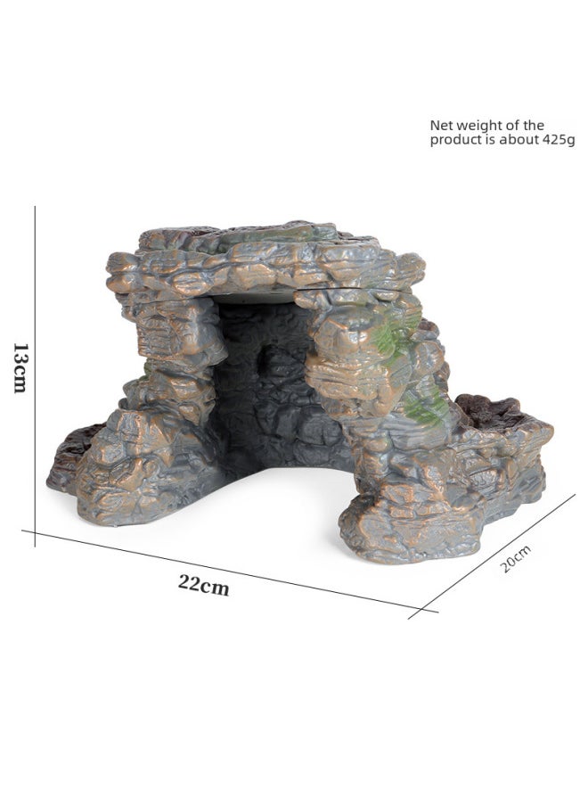 Simulation Desktop Sand Table Scene Plastic Stone Tree Stump Model Dinosaur Animal Rockery Landscaping Decoration Hand-Color:M90 (grass)  - Image 3