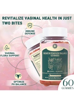 Nutrition Vital Source Nutrition Premium Feminine Balance Gummies for Women’s Health Wellness Immune Support Vegan Gluten Free Hawaiian Pineapple 60 Gummies 30 Servings New Packaging  - Image 3