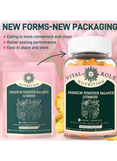Nutrition Vital Source Nutrition Premium Feminine Balance Gummies for Women’s Health Wellness Immune Support Vegan Gluten Free Hawaiian Pineapple 60 Gummies 30 Servings New Packaging  - Image 4