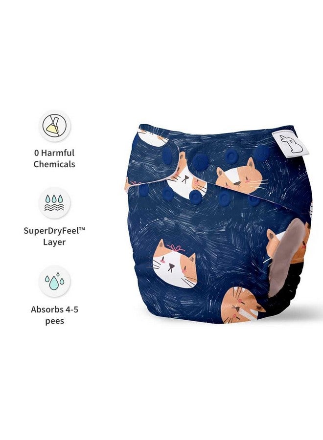 Superbottoms Cloth Diapers For Babies - Uno Super Value Combo Pack - 6 Freesize Uno- New Version| Reusable Cloth Diapers For Babies 3M To 3Y - Assorted : Color/Print May Vary - Image 3