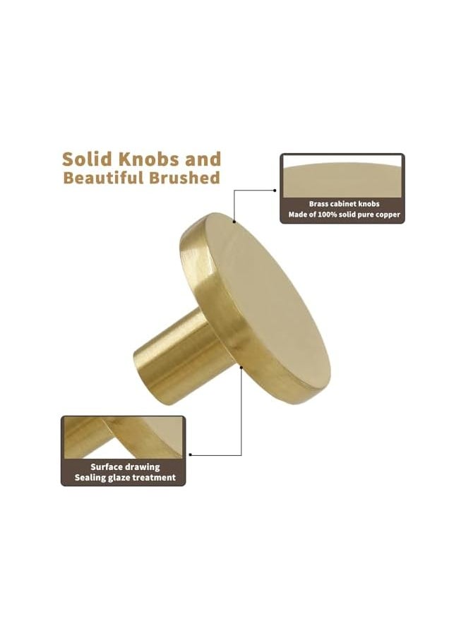 PROMASS promass 6pcs Gold Cabinet Knobs, Zinc Alloy Brushed Brass Cabinet Ring Pulls Dresser Handles Furniture Hardware for Kitchen Cupboard Drawers Closet Door,Easy to Install (Style1)  - Image 3