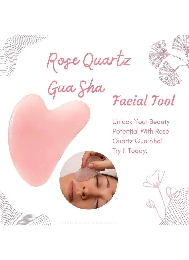 Remedywala Remedywala Rose Quartz Gua Sha Facial Tool  - Image 2