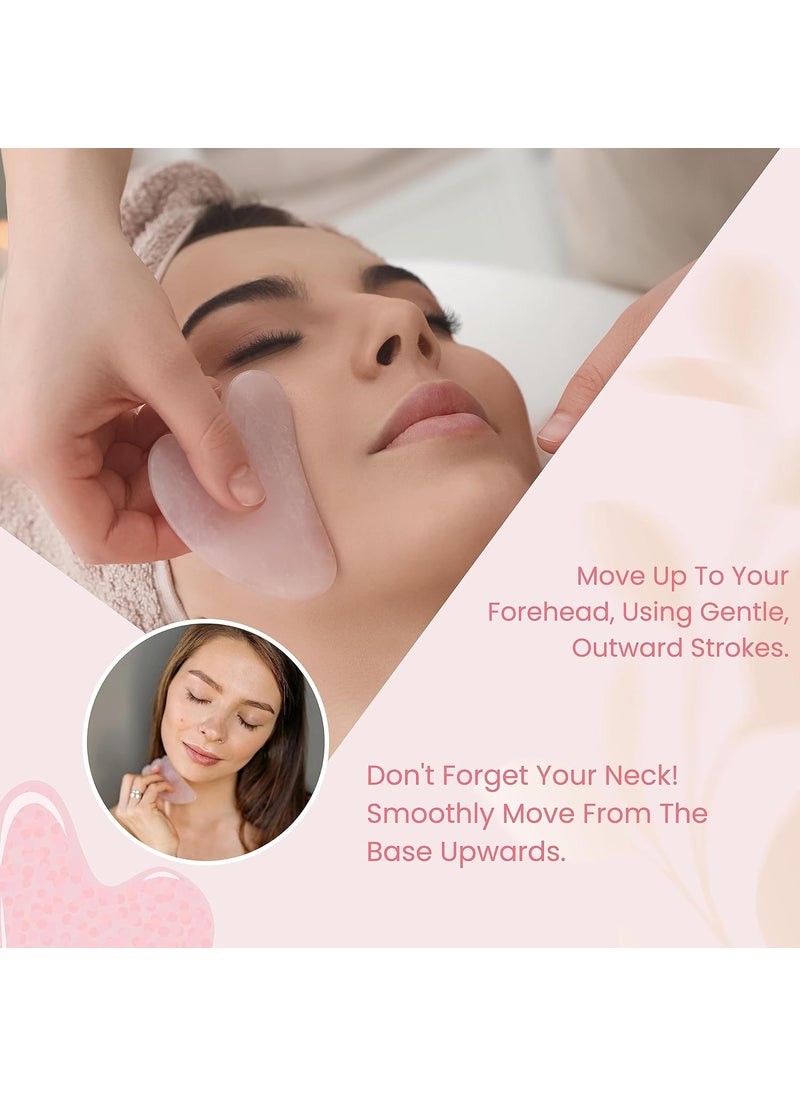 Remedywala Remedywala Rose Quartz Gua Sha Facial Tool  - Image 5