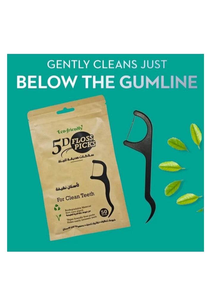 5 D - 5D Eco Dental Floss Picks 50'S - Image 1