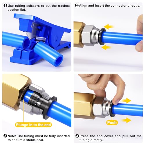 TAILONZ PNEUMATIC Male Straight 3/8 Inch Tube OD x 3/8 Inch NPT Thread Push to Connect Fittings PC-3/8-N3 (Pack of 5) - Image 5