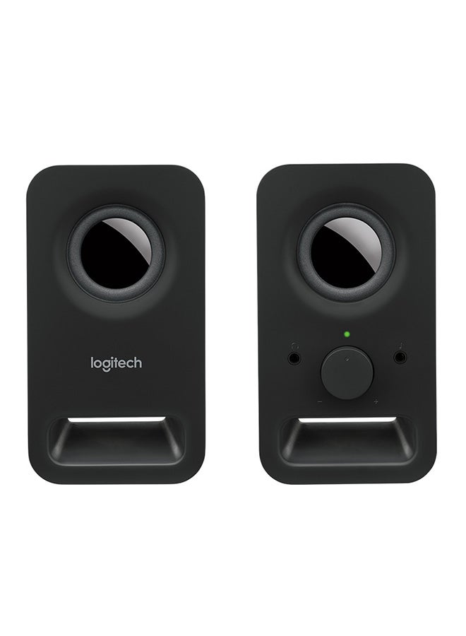 Logitech Z150 Compact Multimedia Stereo Speakers, 3.5mm Audio Input, Integrated Controls, Headphone Jack, Computer/Smartphone/Tablet/Music Player Midnight Black - Image 3