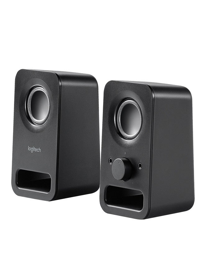 Logitech Z150 Compact Multimedia Stereo Speakers, 3.5mm Audio Input, Integrated Controls, Headphone Jack, Computer/Smartphone/Tablet/Music Player Midnight Black - Image 4