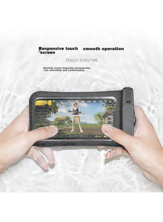 Wellhouse Waterproof Phone Pouch, Diving Case, Swimming Touchscreen Waterproof Bag, Water Photography, Hot Spring Fishing, Standard Model, Black - Image 3