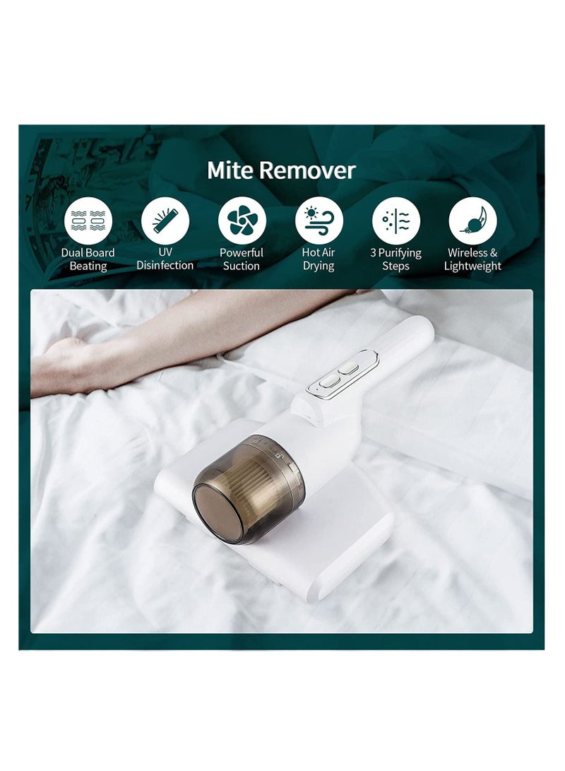 SYOSI Carpet Cleaner Mini Handheld UV Vacuum Cleaner Portable Wireless Bed Mattress Dust Mite Cleaner Household Dust Mite Removal Instrument for Mattress Pillow Sofa Mattress Carpet - Image 5