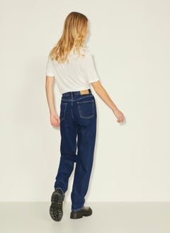 JJXX High Waist Mom Fit Navy Blue Women's Trousers 12203720  - Image 2