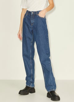 JJXX High Waist Mom Fit Navy Blue Women's Trousers 12203720  - Image 1