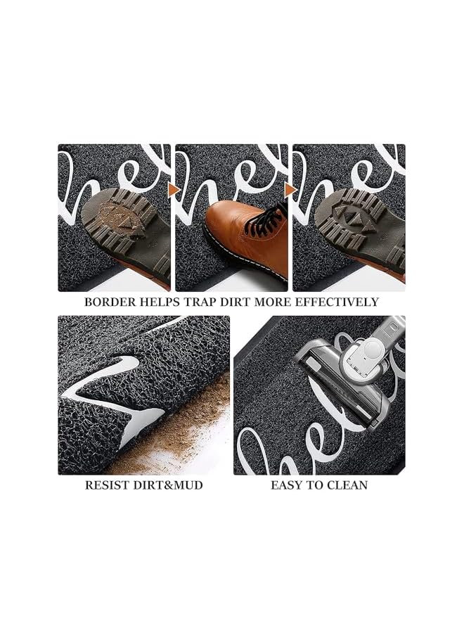 The Bros Door Mat (75x45cm,Black), Durable Welcome Mat Low Profile Floor Mat Front Doormat Indoor Outdoor Doormat Non Slip Rugs for Entryway, Patio, High Traffic Areas - Image 5