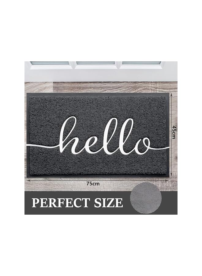 The Bros Door Mat (75x45cm,Black), Durable Welcome Mat Low Profile Floor Mat Front Doormat Indoor Outdoor Doormat Non Slip Rugs for Entryway, Patio, High Traffic Areas - Image 2