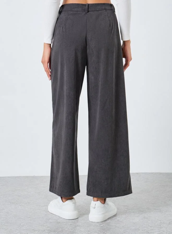 Take Two Women Wide Leg Corduroy Trousers