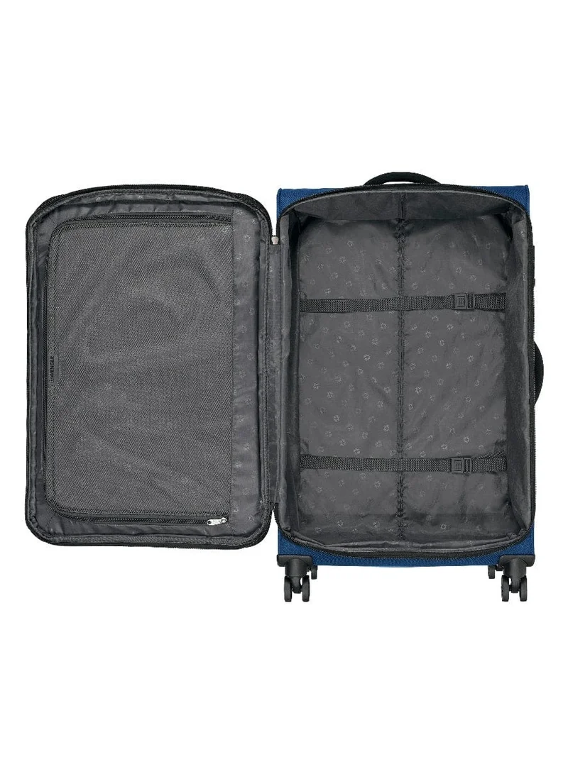 Wenger Beaumont Lite  Medium Softside Expandable 80cm Check-In Luggage Trolley Blue - 612384