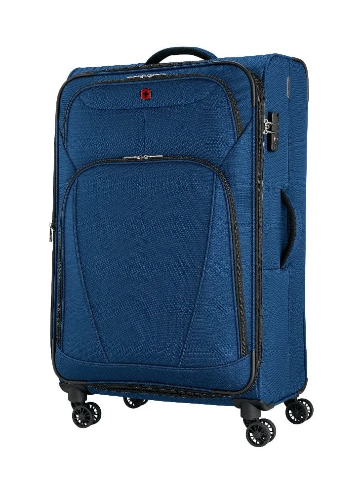Wenger Beaumont Lite  Medium Softside Expandable 80cm Check-In Luggage Trolley Blue - 612384