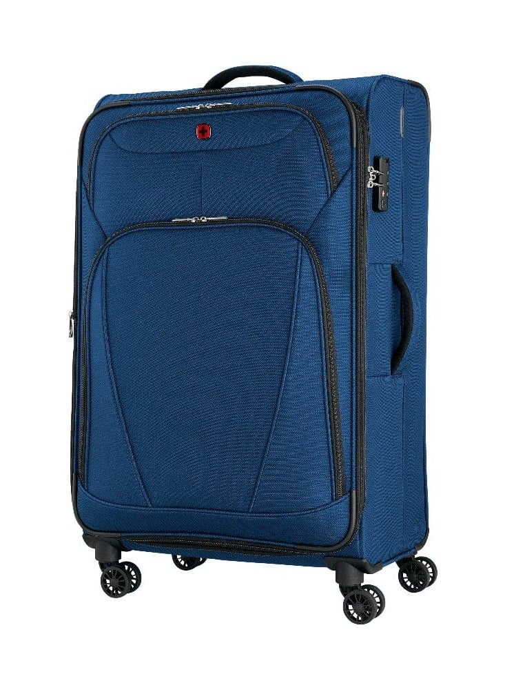 Wenger Beaumont Lite  Medium Softside Expandable 80cm Check-In Luggage Trolley Blue - 612384 - Image 4