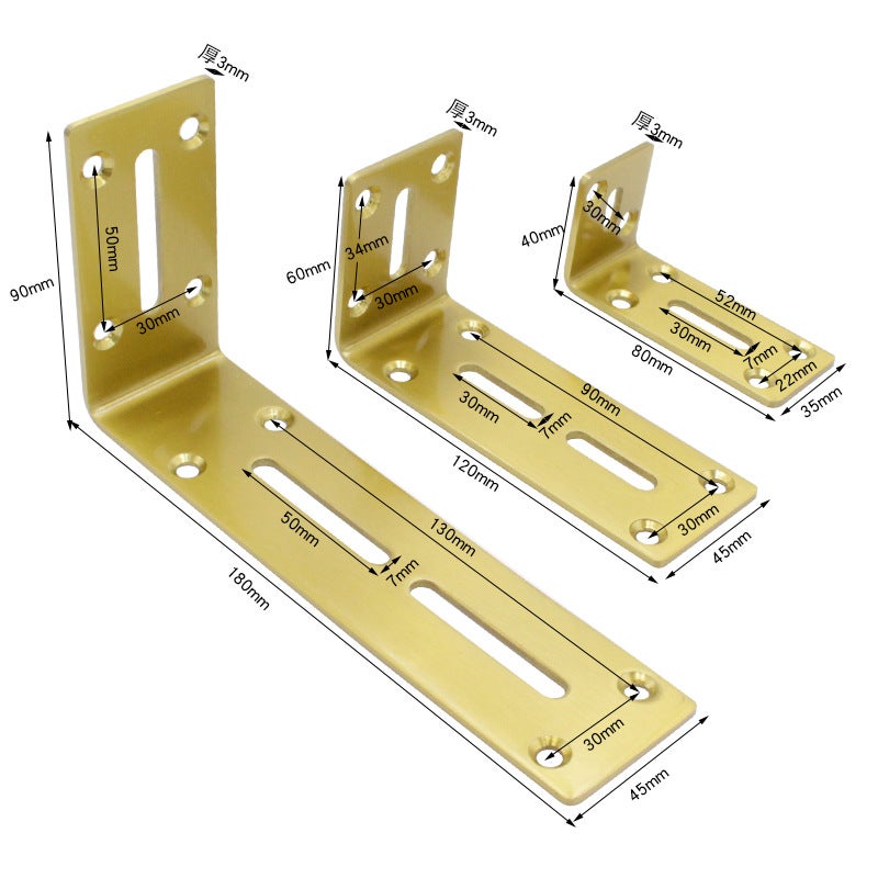 90 Degree L Adjustable Long Hole Movable Angle Iron L Type Clothing Cabinet Connector Furniture Laminate Bracket Cabinet Fixed Angle Code - Image 1