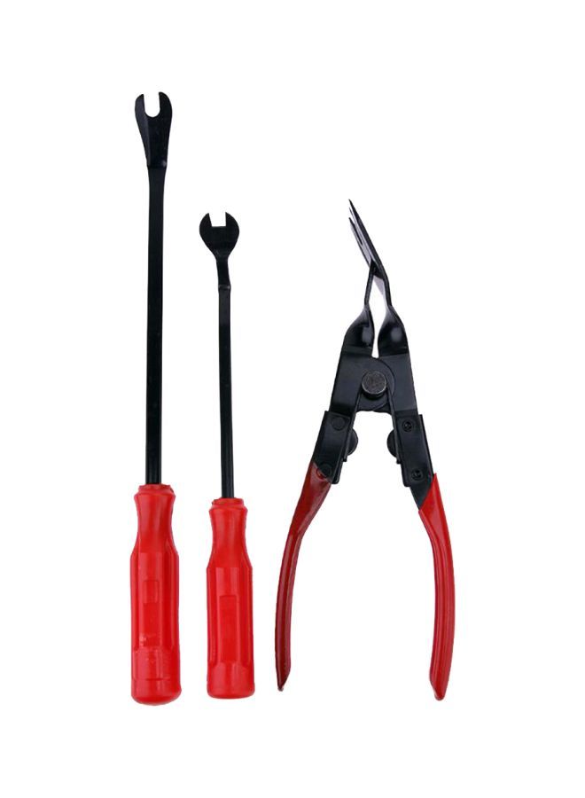 NIBEMINENT 3-Piece Car Door Trim Clip Plier Red/Black  - Image 1
