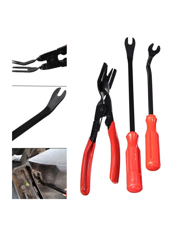 NIBEMINENT 3-Piece Car Door Trim Clip Plier Red/Black  - Image 4