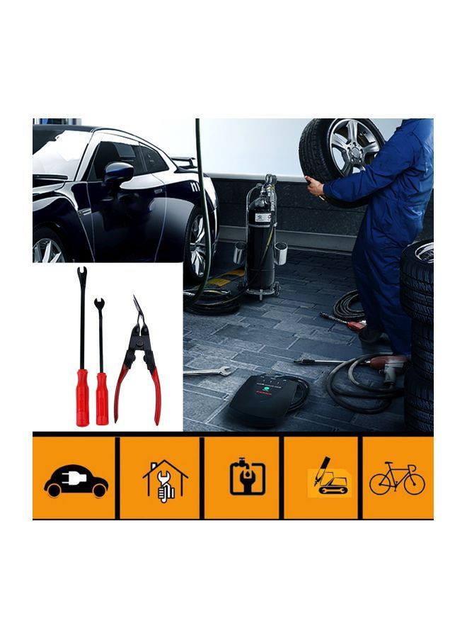 NIBEMINENT 3-Piece Car Door Trim Clip Plier Red/Black  - Image 3