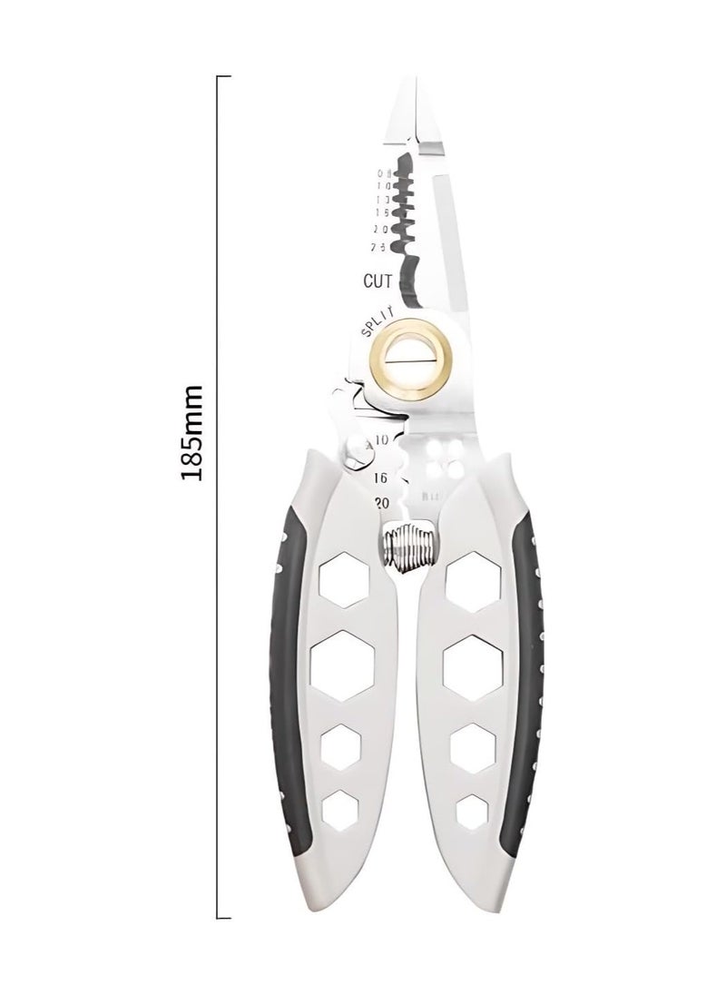 SYOSI - 7-Inch Multipurpose Wire Stripper, 2024 New Professional Wire Stripping Tool for Electricians, Self-Adjusting, Stripping, Cutting and Crimping Capabilities, Ideal for Electrical Cables Stripping - Image 1
