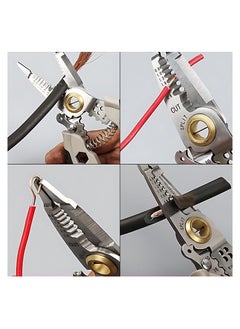 SYOSI 7-Inch Multipurpose Wire Stripper, 2024 New Professional Wire Stripping Tool for Electricians, Self-Adjusting, Stripping, Cutting and Crimping Capabilities, Ideal for Electrical Cables Stripping  - Image 2