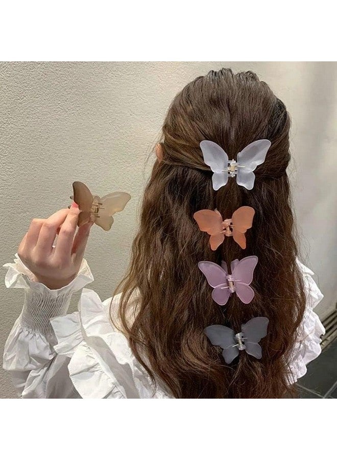 LIVECOOL Hair Claw Matte Woman Girls Hairstyle Clips Barrettes hair Clutcher hair Claw clips tight grip no slip hair clutcher women and Girl hair accessories (3Pcs +1Free, Butterfly Claw) - Image 2