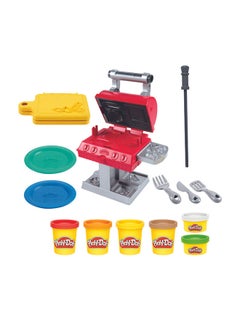 Play-Doh Kitchen Creations Grill 'N Stamp Playset 6 Colors Play Kitchen Accessories Preschool Toys Barbecue Kitchen Toys For 3 Year Old Girls & Boys & Up