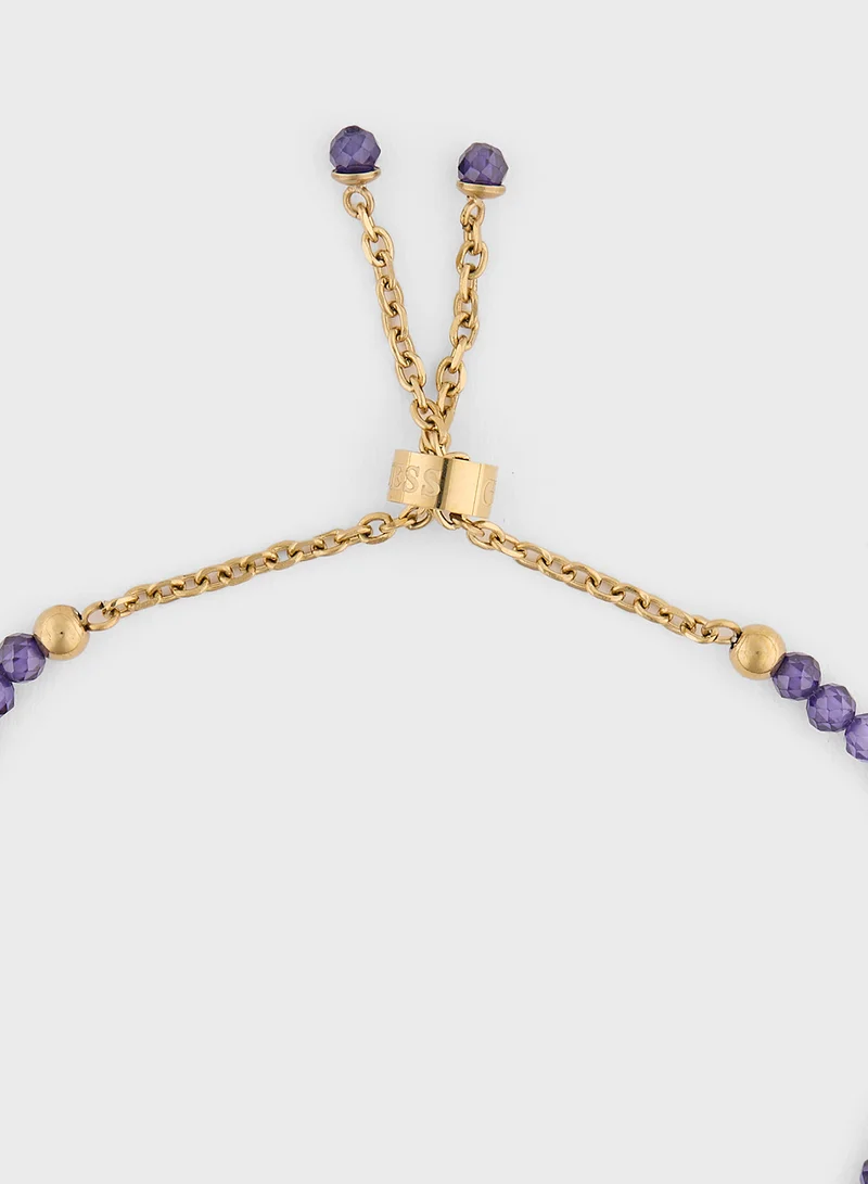 جس Beads & Heart Bracelet