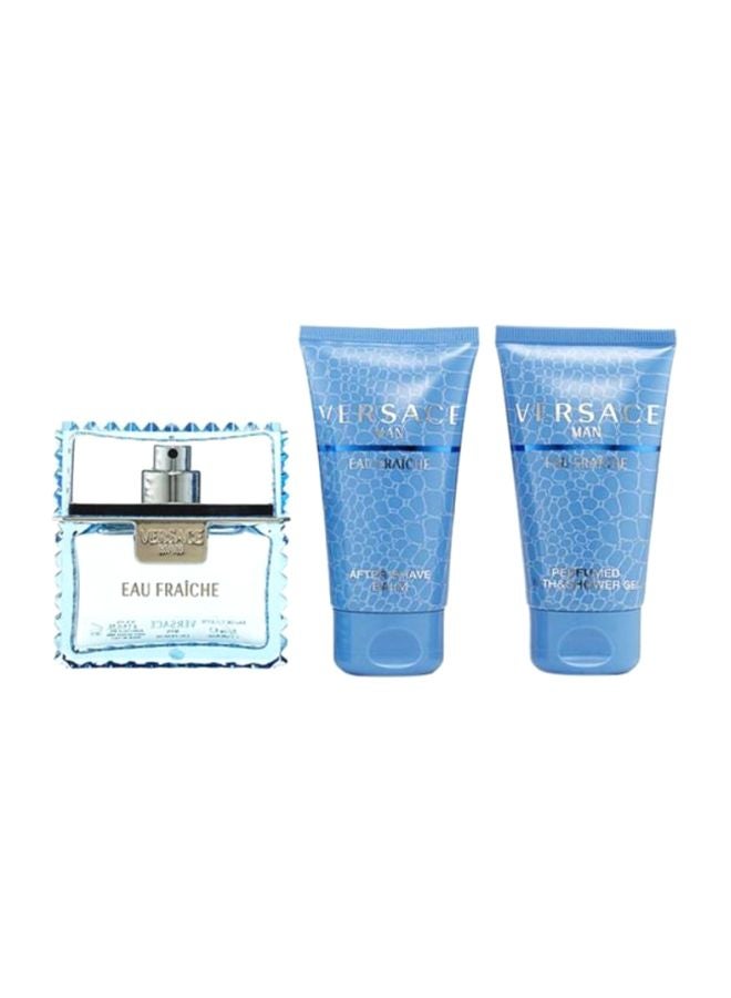 VERSACE Eau Fraiche Gift Set EDT 5, Shower Gel 25, After Shave Balm Miniature 25ml - Image 2