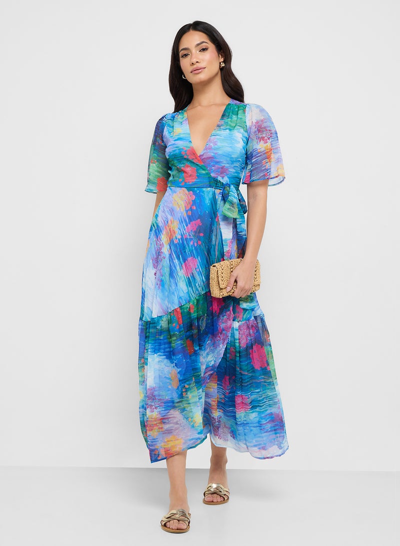 Hope & Ivy Floral Chiffon Dress - Image 4
