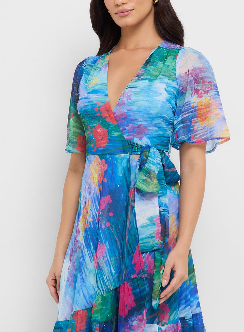 Hope & Ivy Floral Chiffon Dress - Image 3