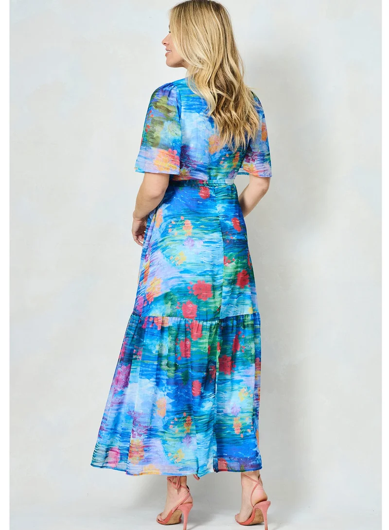 Hope & Ivy Floral Chiffon Dress