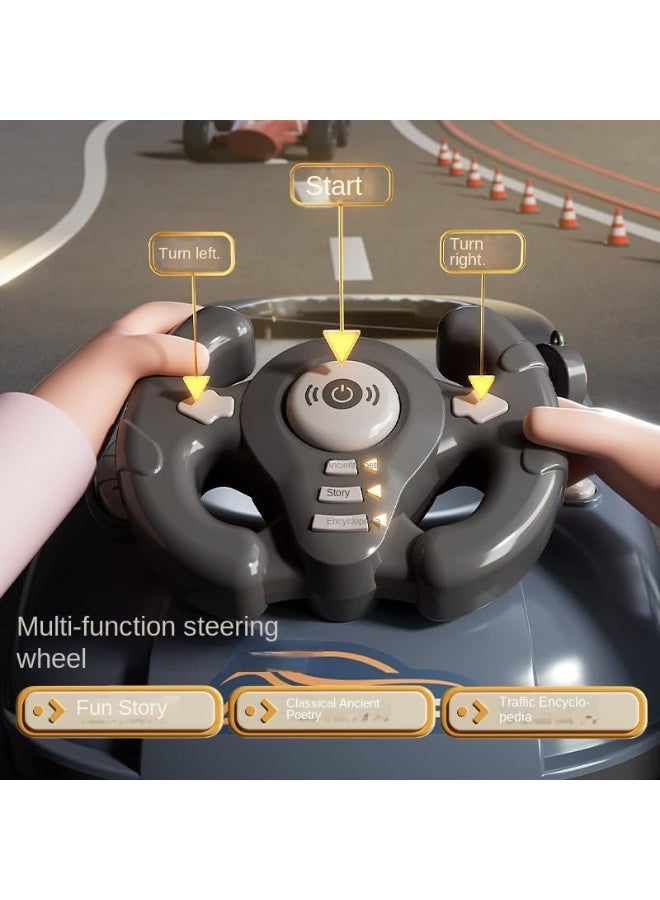 Toddler Steering Wheel Toy Game with Car Sound Effects, Kids Driving Simulator with 200 Levels, Interactive Musical Steering Wheel Toy with Lights, Educational Car Game for Boys Girls Age 3+ Year - Image 4