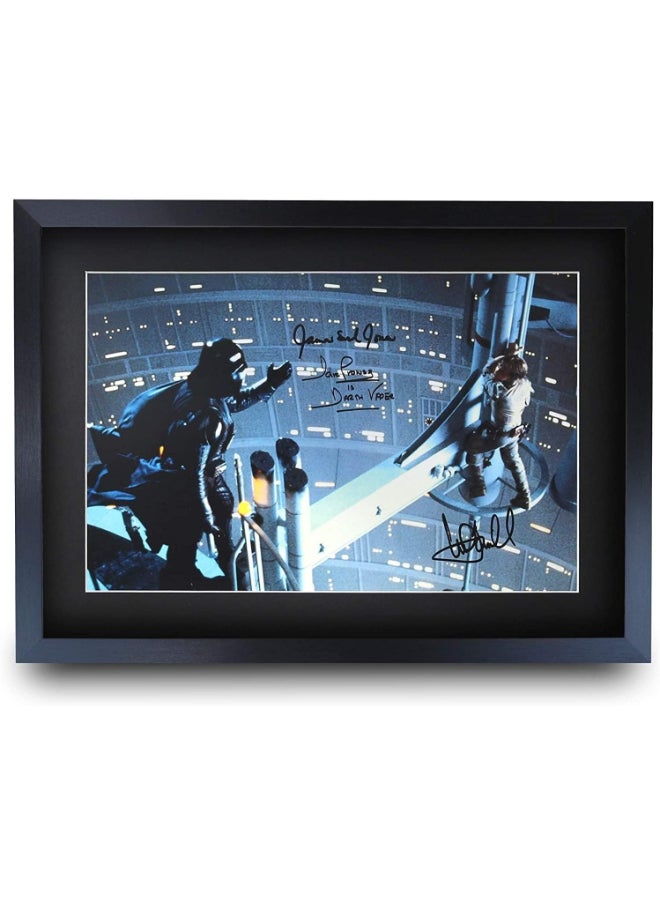 HWC Trading HWC Trading Star Wars Darth Vader Luke Skywalker David Prowse 16 x 12 inch Gifts Printed Poster Signed Autograph Picture for Movie Memorabilia Fans - 16" x 12" Framed  - Image 1