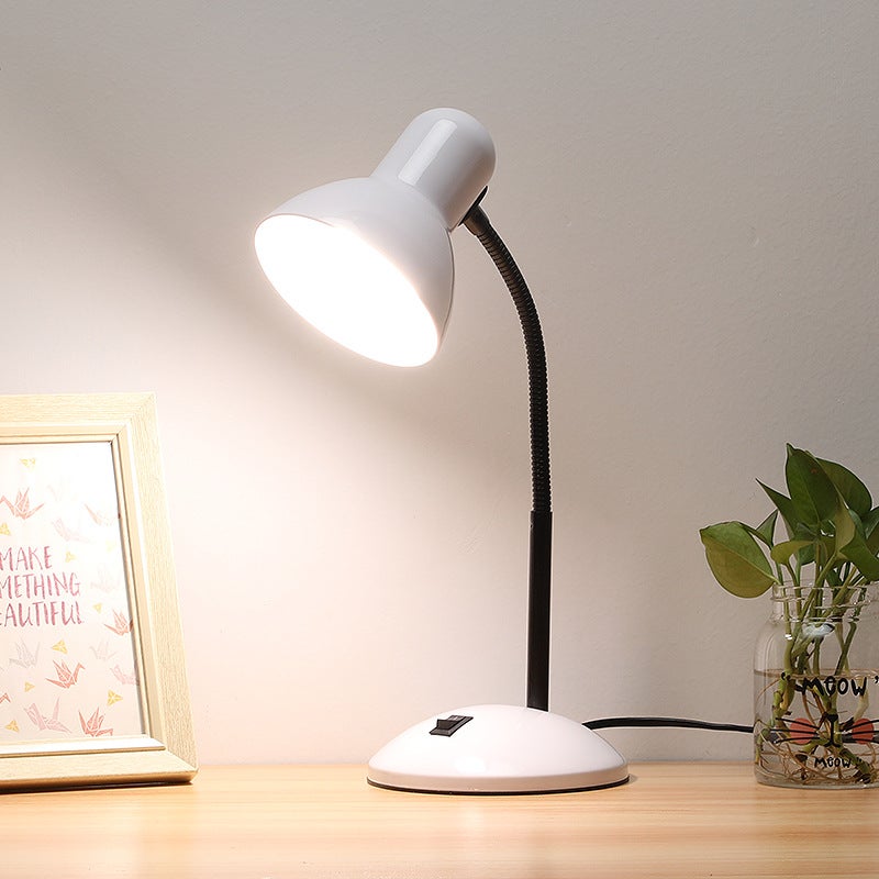 Table Lamp LED metal iron bedroom children student special eye protection desk office gift simple folding table lamp White