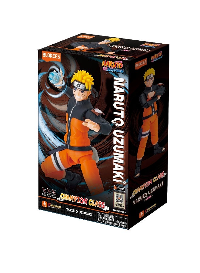 Blokees Naruto Uzumaki Model Kit | Buildable Poseable Anime Action Figure with Rasengan and Kunai | Snap Fit Collector Toy for Kids Age 14+ and Fans of Naruto Series - Image 1