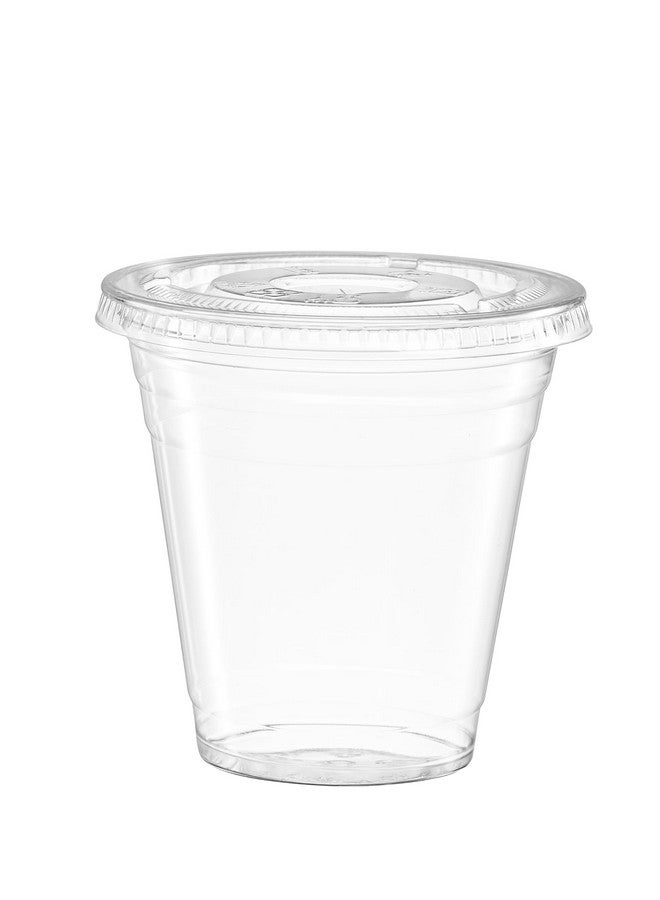 قوستو جوستو [12 أونصة - 100 كوب شفاف من البولي إيثيلين تيرفثالات مع أغطية، أكواب قهوة للاستخدام مرة واحدة مع أغطية مسطحة - مثالية للمشروبات الباردة والعصائر والمشروبات الجاهزة - كانت تُعرف سابقًا باسم عبوة مريحة - Image 2