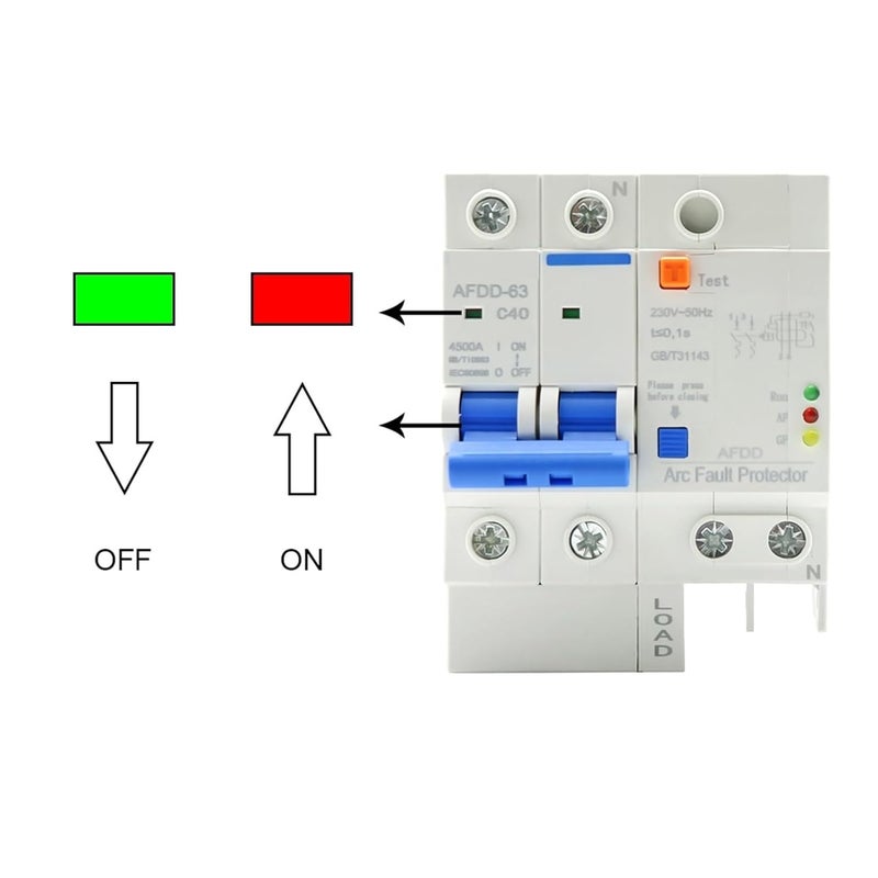 AFDD 63 220V 3P N Arc Fault Protector Circuit Breaker 2P 10A Short Circuit Overload Leakage Protection - Image 4
