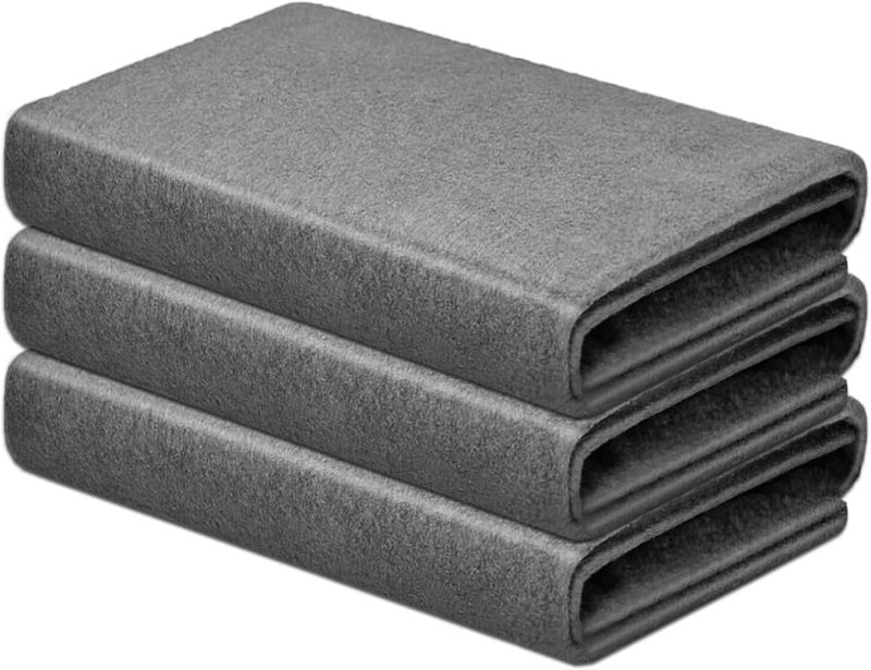 Vicloon Thickened Magic Cleaning Cloth - 3pcs Microfiber Polishing Wipes (Gray, 50x40cm) - Image 1