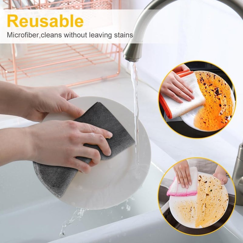 Vicloon Thickened Magic Cleaning Cloth - 3pcs Microfiber Polishing Wipes (Gray, 50x40cm) - Image 4