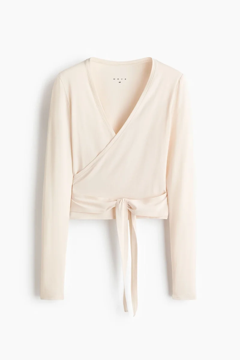 H&M  Sports wrap top in modal for Women | Best Price UAE