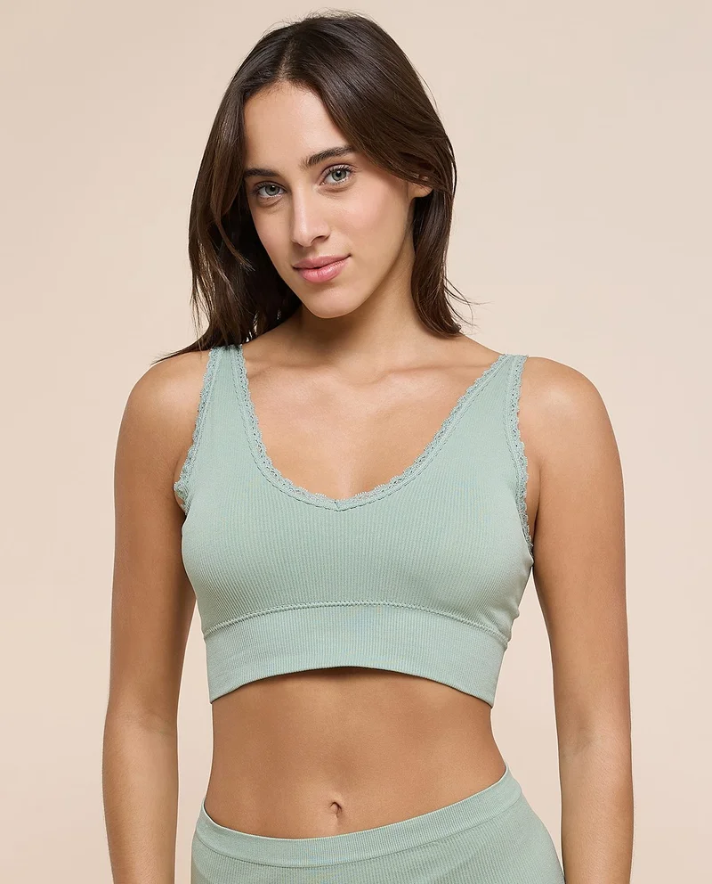 R&B 2 Pack Ribbed Sports Bra