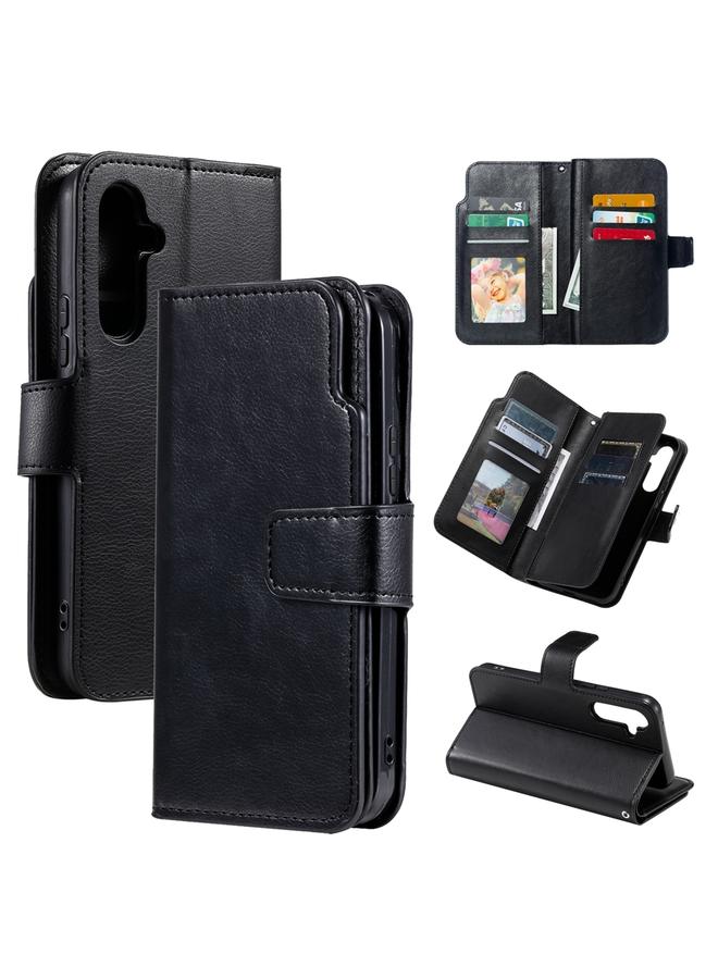 اس-توب جراب هاتف جلدي ثلاثي الطي مع محفظة تسع بطاقات لهاتف Samsung Galaxy A05s - Image 1