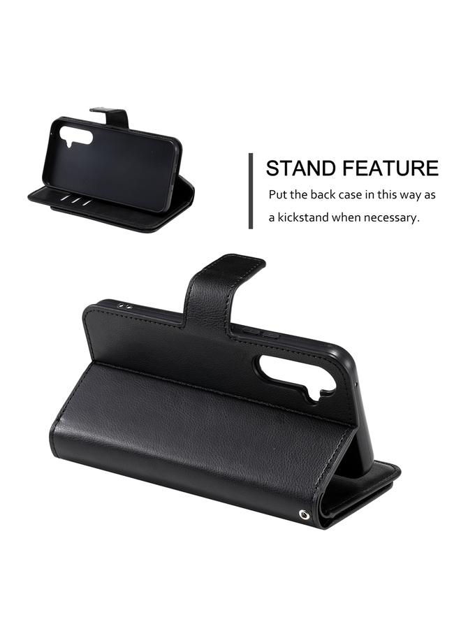 اس-توب جراب هاتف جلدي ثلاثي الطي مع محفظة تسع بطاقات لهاتف Samsung Galaxy A05s - Image 5