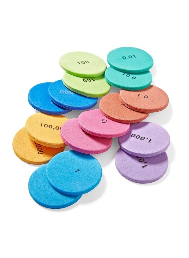 hand2mind Soft Foam Place Value Disks 8 Values, Counting Chips for Kids, Math Counters Kindergarten, Math Teacher Supplies, Base 10 Math Manipulatives for Elementary School (Pack of 200) - Image 4