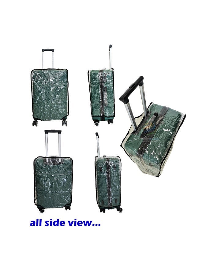 Clear PVC Rolling Suitcase Protector – Transparent Luggage Cover, Waterproof, Dustproof, and Scratch-Resistant Travel Case Cover with Elastic Fit, Reusable for Check-in Bags (28inch) - Image 5