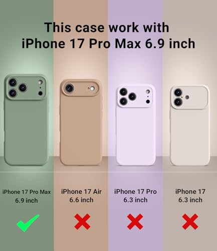 OTOFLY Magnetic for iPhone 17 Pro Max Case,Compatible with Magsafe,Classic Liquid Silicone Mobile Phone Case,Integrated Camera Control Button,Anti-Scratch Microfiber Lining, Light Blue - Image 2